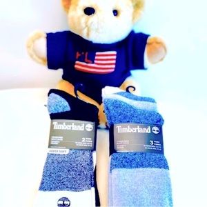 🎁Timberland Wardrobe 5 Pairs Cushioned Boot Socks, Sz 6.5-9.5, Multicolor  NWT